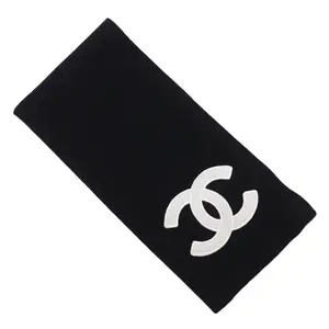 Pre-owned CHANEL Wool Small Leather Goods Cambon Line Scarf