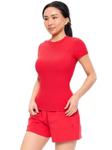 Nimbus Rib Tee - Salsa Red