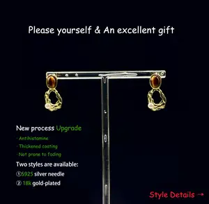 Number 101 - 240｜S925 & 18k Gold Plated Zirconia Earrings Collection | Elegant Dangle Earrings for Women｜Amher Studio