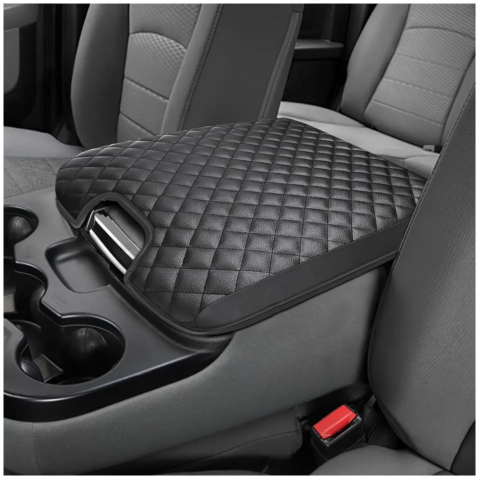 Center Console Cover for 2013-2018 Ram 1500 & 2013-2024 Ram 2500/3500/1500 Classic Models Customized Leather Armrest Cover for Jump Seat Console car  arm  rest  pad Nissan Frontier Center Console Cover jump seat console PU Car Armrest Cover ram Console Ar