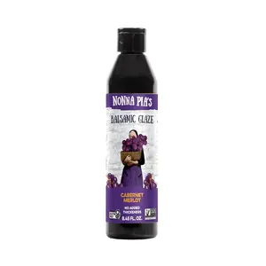 Nonna Pia's Cabernet Merlot Balsamic Glaze - 8.45 oz | Aged Vinegar from Modena, Italy | Slow Simmered for a Thick, Velvety, and Robust Flavor | Perfect for Any Dish