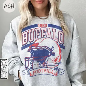 [SALE UP TO 50% + FREE SHIP] - Vintage 90s Buffalo Football Vintage Sweatshirt Tee, Buffalo Bill Crewneck Sweatshirt,Buffalo New York,Buffalo Bill Fan Gift Sunday Football (sweatshirt)