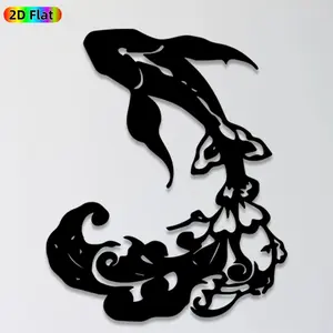 1pc Dolphin Metal Wall Art,Dynamic Dolphin Statue Mural, Ideal Gift for New Year, Easter, Marine Life Enthusiasts, Rust-Resistant Metal Wall Decor Wall Sculptures, Perfect for Outdoor Garden Wall & Backyard Fence, Dolphin Decor Enthusiasts