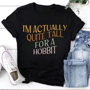 I'm Actually Quite Tall For A Hobbit Vintage T-Shirt, Hobbit Core, Sarcastic Hobbit, Short Girl Gift, Book Lover Gift Idea, LOTR Fans Shirt