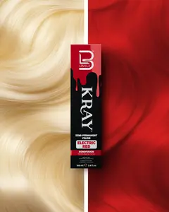 L3VEL3 KRAY Electric Red Semi Permanent Color with Aloe Vera Organic Argan Oil & Sunflower Seed Oil Nourishing  Formula