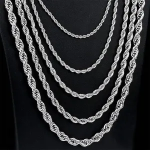 GTHIC Twist Stainless Steel Chain Minimalist Necklace Accessories for Daily Wear