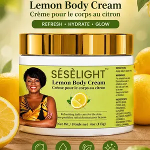 Sésélight Lemon Body Cream - Refreshing Daily Care for Skin 4oz 113g