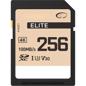 Elite 256GB UHS-I U3 V30 UHD Read Speed up to 100MB/s SDXC High Speed 4K Memory Card Compatible with      Digital Camera TESDXC256GIV3069