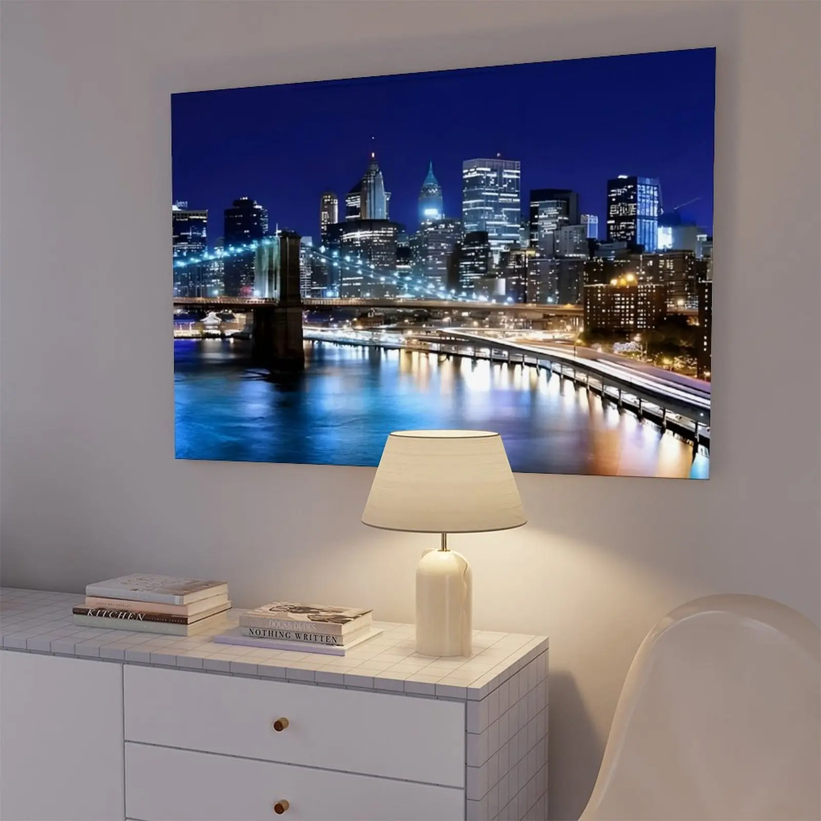 New York City Manhattan Retro Minimalist   Art Poster - Lightweight,  -Friendly Artistic   Print for Room Wall  ation Gift