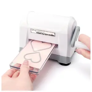 3inch Mini Manual Die Cutting Machine with Cutting(A&B)for Paper Crafts - Die Cut and Embossing Machine for Card and Scrapbooking Starter,Easy to Carry and Load (White)