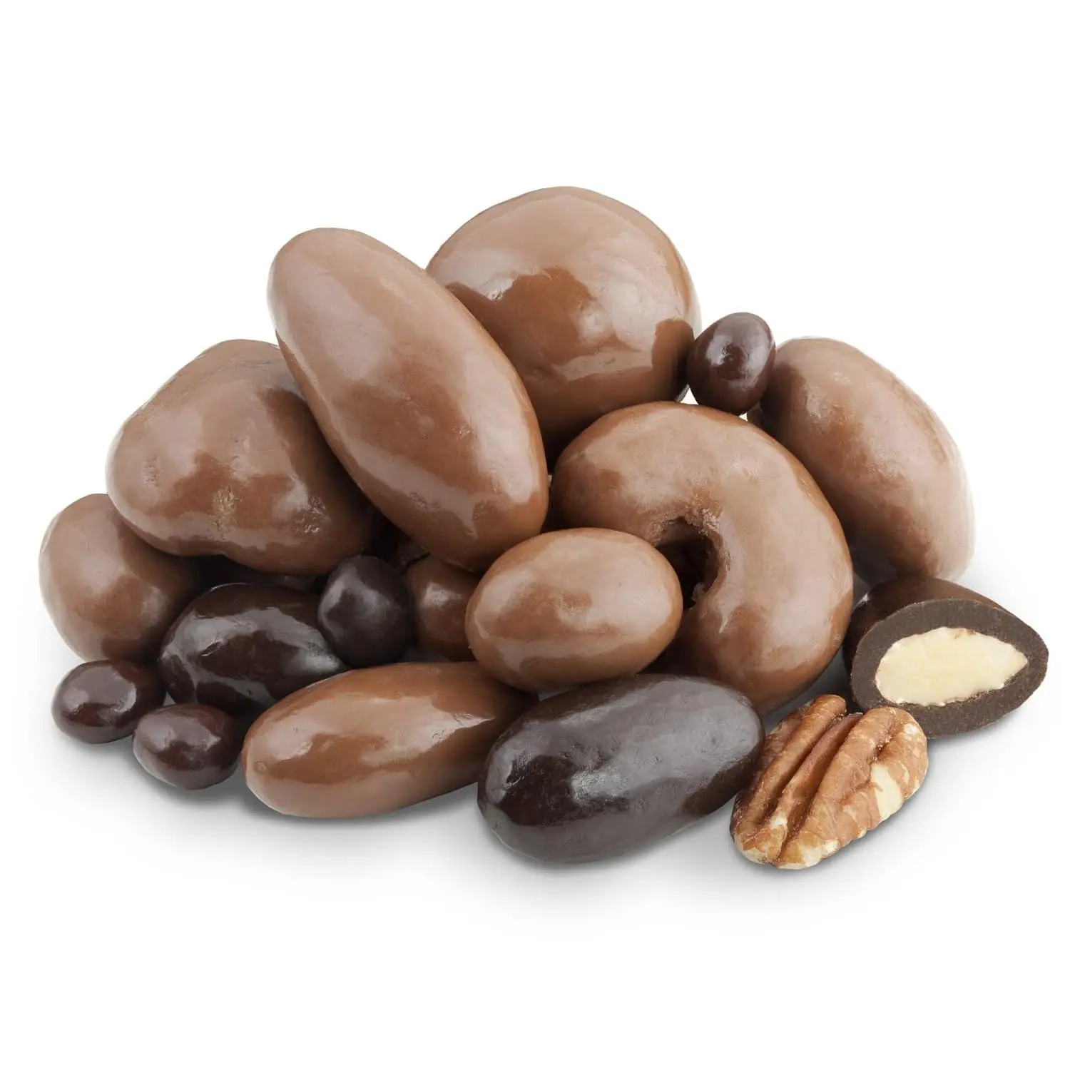 Chocolate Bridge Mix Crunchy and Chewy Nuts and Dried Fruit Mix Covered in Milk and Dark Chocolate 4 oz 8 oz 1 lb 3 lb Cocoa Sugar Snack