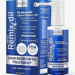 Minoxidil for Men  5% Minoxidil Hair Regrowth Treatment  Unscented, Clinically Proven for Thinning Hair Regrowth & Follicle Reactivation  Hair Loss Treatments For Men- 60 ml