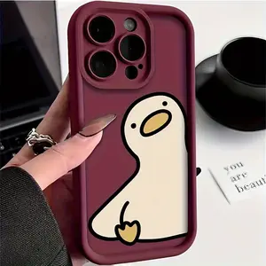 Cartoon Duck Cute Fashion Mobile Phone Case for iPhone 17 E Air Pro ProMax iPhone16 15 14 Plus 13 12 Mini 11 X XS XR Anti-Fall, Protective Case, Popular