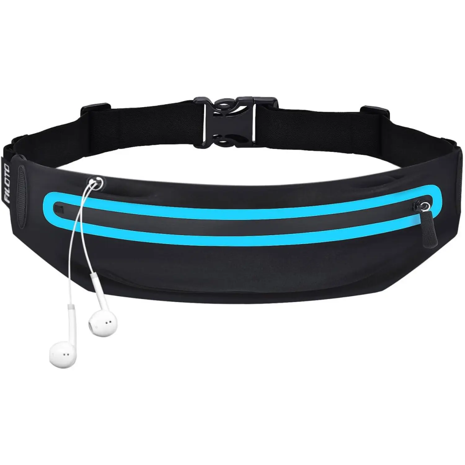 Running Belt Phone Holder for Men & Women, Low Profile Lightweight Waist Pack with Reflective Strip - Bounce Free Adjustable Belt for Outdoor Sports