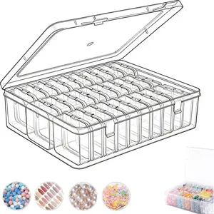 Clear Jewelry Storage Box, Large Durable Storage Box with 30pcs Small Box, 1 Set of Transparent Multi Compartment Jewelry Organizers for Earrings, Rings and Necklaces, Bead Storage Containers with Lids