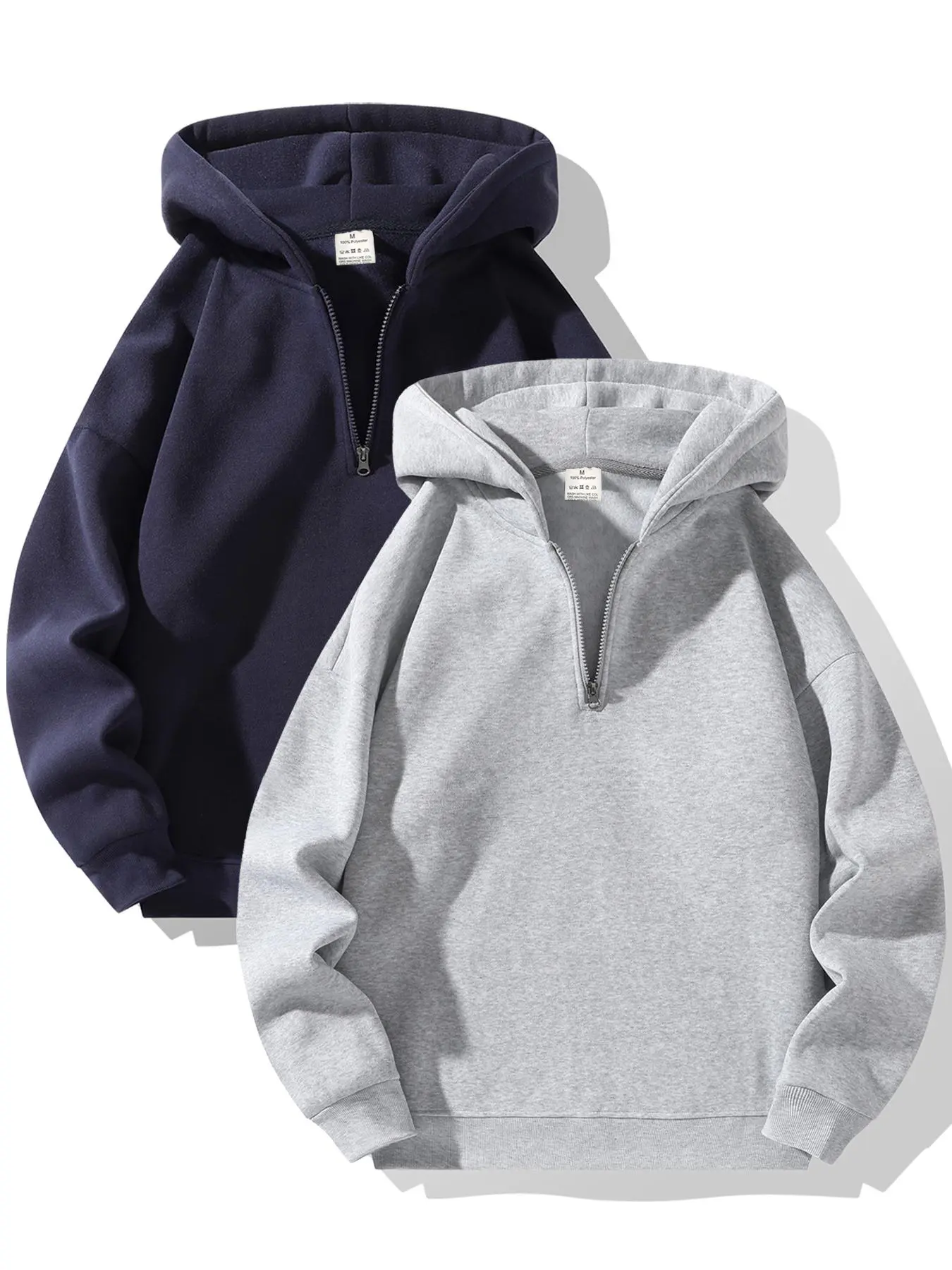 Light gray + navy blue