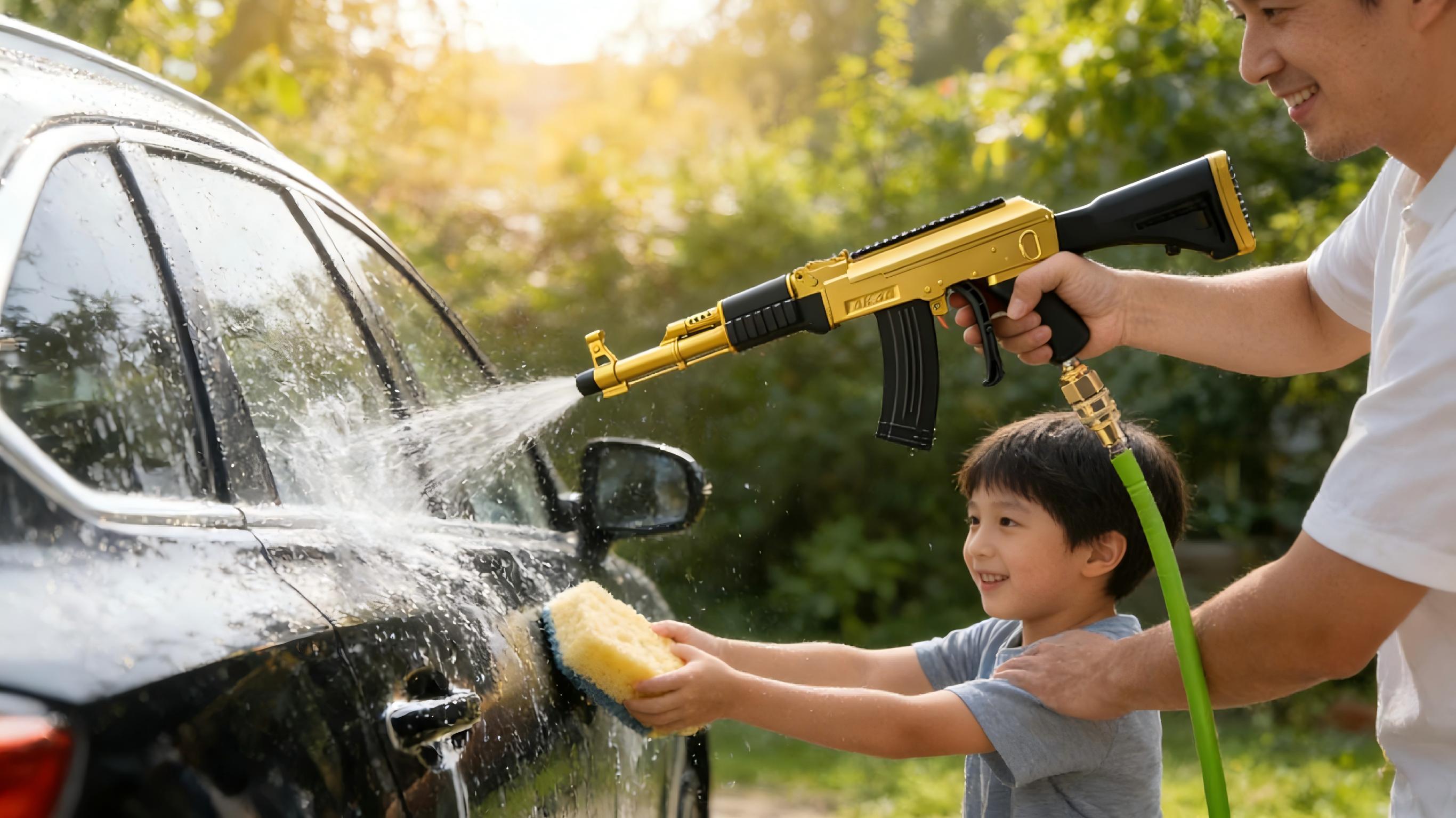 Mr IRONSTONE High Pressure Washer Gun with 3/8'' Quick Connector, Swivel Car Washer Gun Toy with 5 Pressure Washer Nozzle Tips & charing Station & Filter, Men's Gift, Father's Day Gift