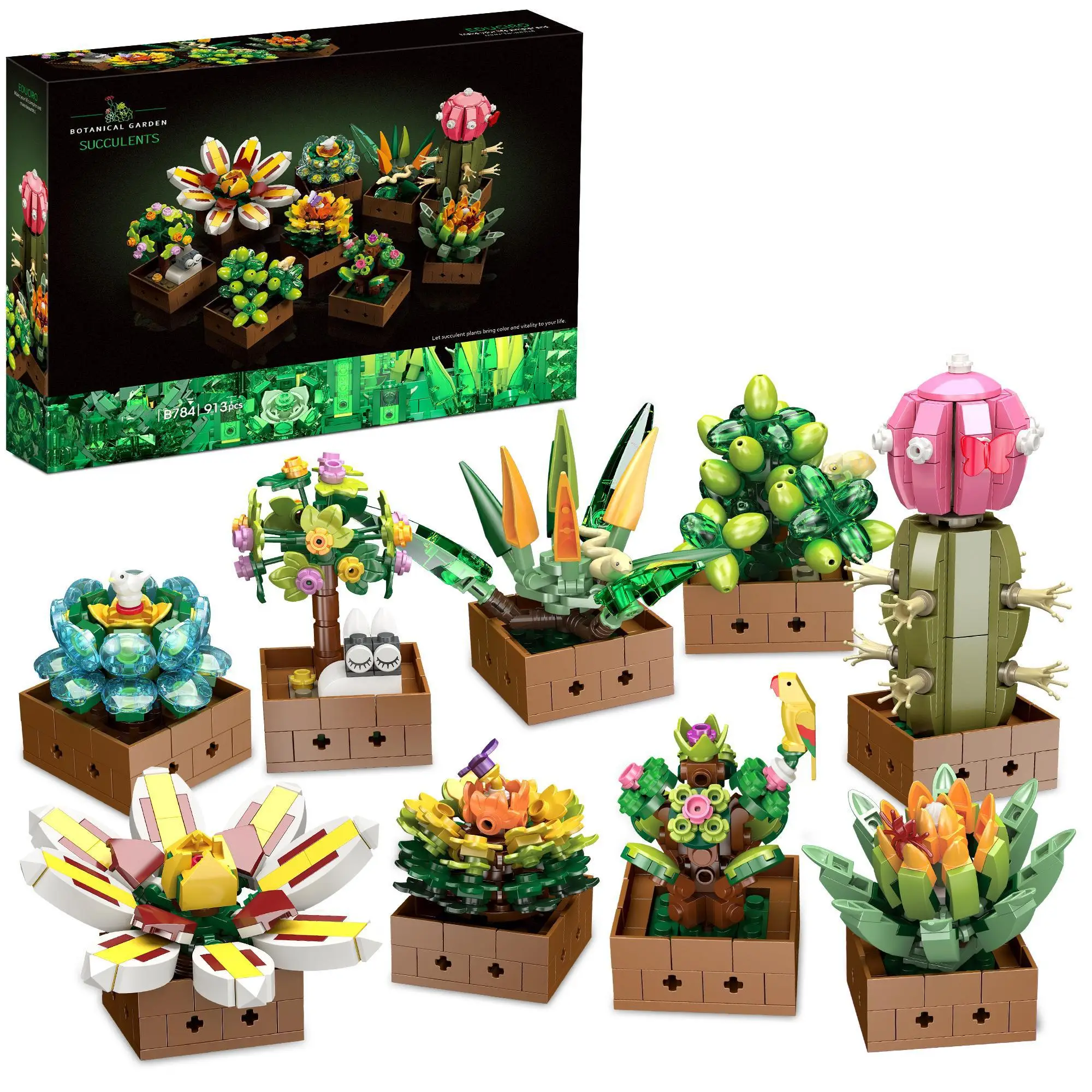 Flower Botanical Bonsai Building Set, 1 Box Succulent Building Toys, Lego Plant, Lego Flower, Home Decor, Birthday Gift for Adults and Kids, Birthday