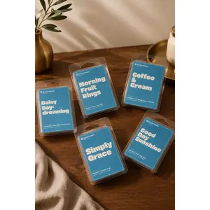 2.5 oz Wax Melt Clamshells | Hand Poured Soy Blend Wax Melts | Long Lasting Home Fragrance
