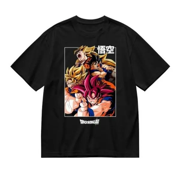 Dragon Ball Goku Graphic Short Sleeve T-Shirt, Soft Cotton, Unisex For Teens, Trendy Comfortable Versatile Fashion Top