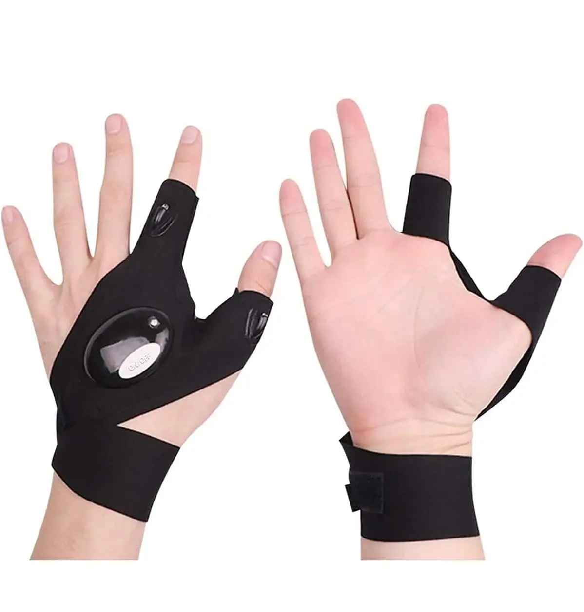 2 LED Flashlight Gloves Outdoor,Work Gloves with Light for Darkness Places, Fishing, Camping and Hiking & Tools Gifts for Handymen Women Boyfriend Husband DIY Repairing Tools