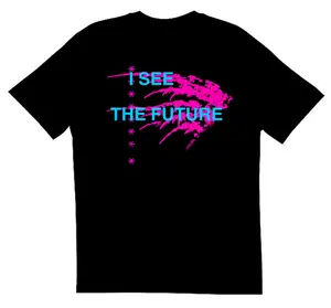 Future T-shirt - Medium Size Unisex Design "I See The Future" Graphic Tee for Everyday Wear