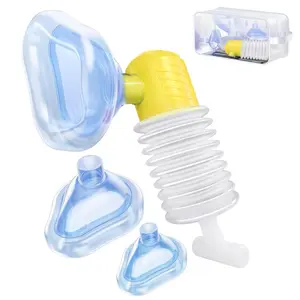 Portable Airway Suction Device Set with Large & Small Masks, Storage Case and User Guide for Home, Office and Travel Preparedness