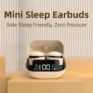 Ultra Mini Invisible Bluetooth Earbuds, Ultra Flat Slim In-Ear Wireless Headphones, Noise Isolation No Ear Pain For Side Sleeping Nap Gym Office Subway Travel