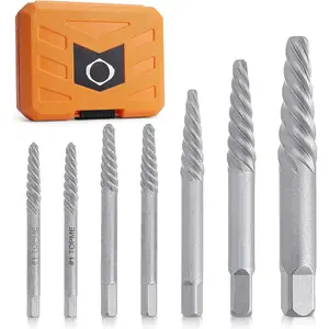 Screw Extractor Set, 7 count Easy Out Screw Extractor Set, Stripped Screw Extractor for Removing Damaged Screws, Broken , Studs