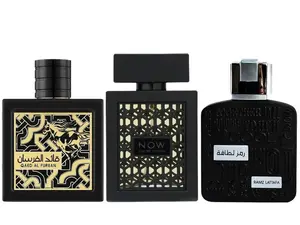 RAVE NOW BLACK (MEN)+ RAMZ LATTAFA SILVER + QAED AL FURSAN - Fragrance Gift Bundle
