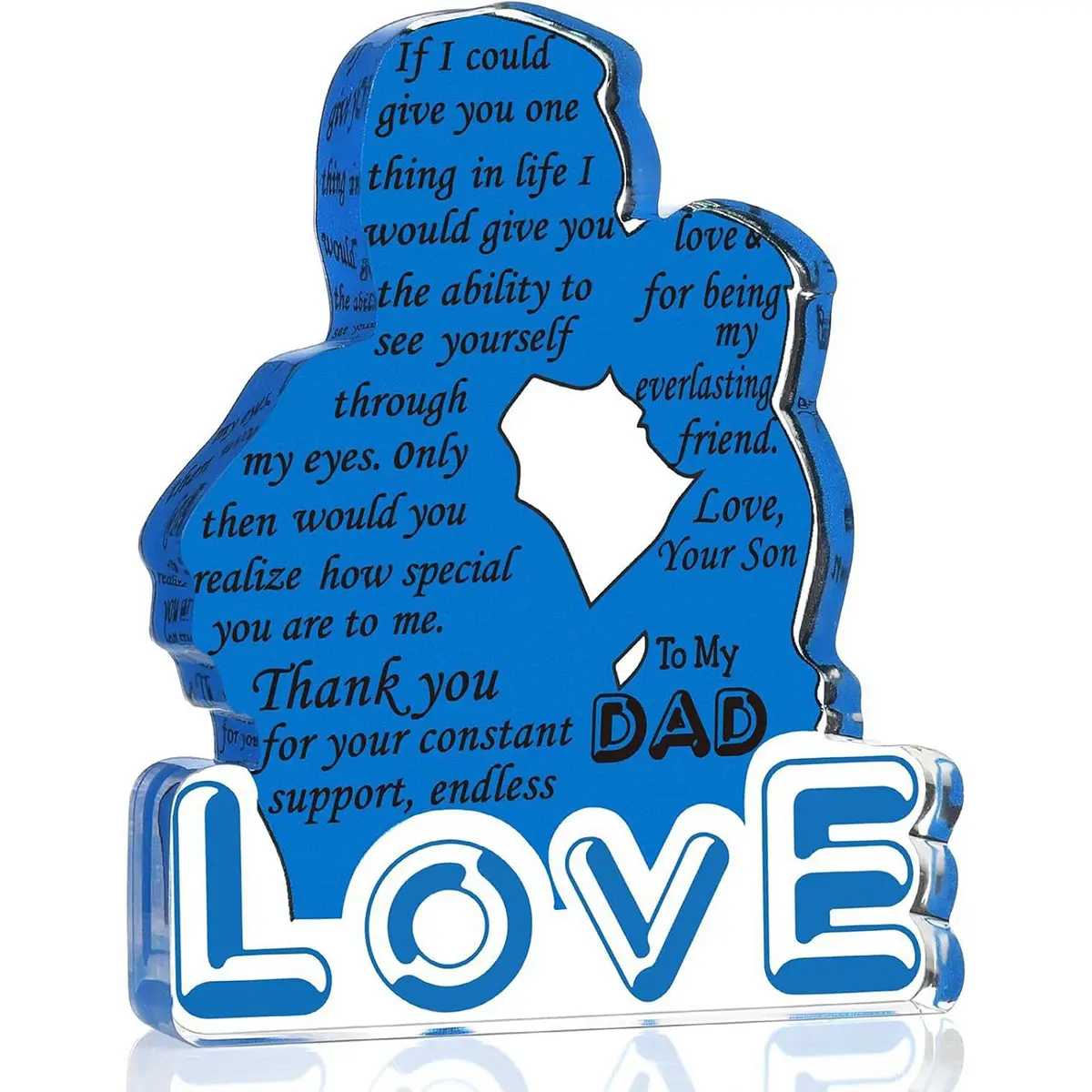 2D Flat Acrylic Plaque,Alphabet Character Design,Keepsake Ornament for Home Decor,Unframed Irregular Shape, Desktop Decoration,Gifts for friends, family, and lovers,Mother's Day,Father's Day,Valentine's Day