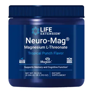 Life Extension Neuro-Mag® Magnesium L-Threonate Tropical Punch 93.35 Grams Life Extension Neuro-Mag® Magnesium L-Threonate Tropical Punch 93.35 Grams