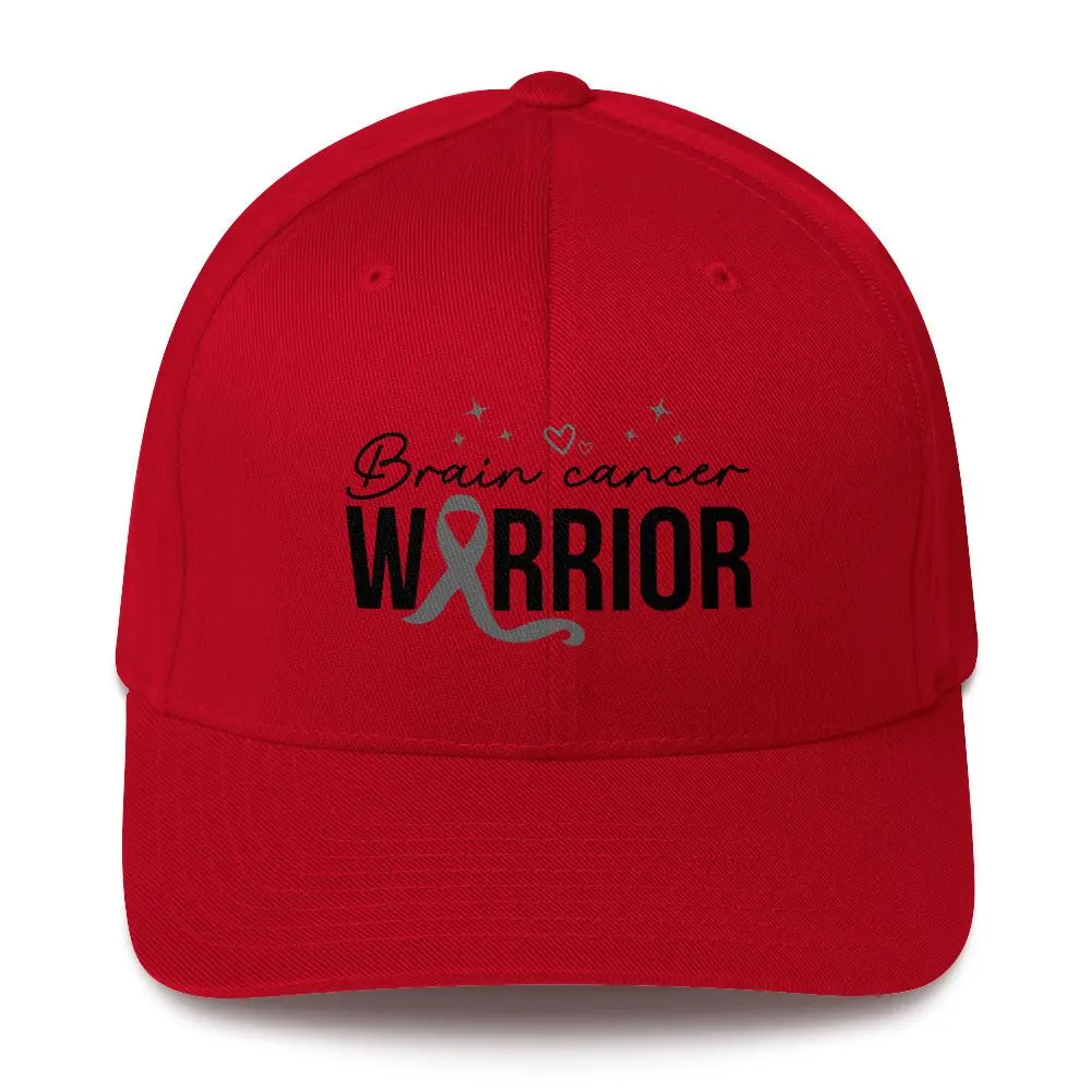 Brain Cancer Warrior Fitted Cap