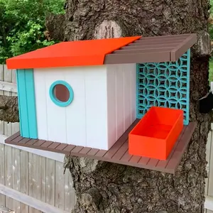 Mid-Century modern birdhouse
