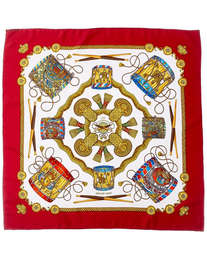 Hermès Les Tambours Joachim Metz Silk Scarf (Authentic Pre-Loved)