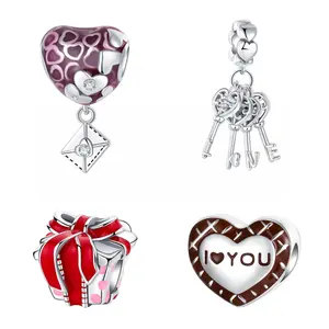 925 Silver-plated Romantic Loving&Gifting Series Jewelry Charm, DIY Beads for Necklace Bracelet, Perfect Gift for Women