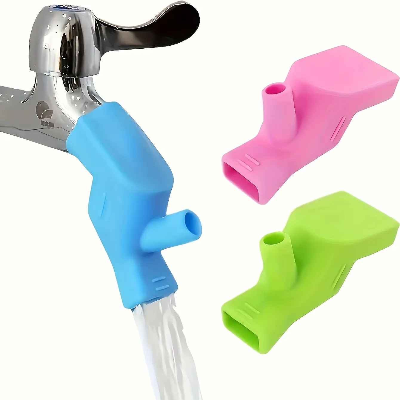 3-Piece Portable Faucet Extenders, Bathroom Fixture Accessories for Sink & Bathtub Nozzles, Easy-to-Install Hand Washing Tools