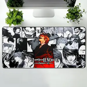 Light Yagami Collage Desk Mat, Death Note Inspired Mouse Pad