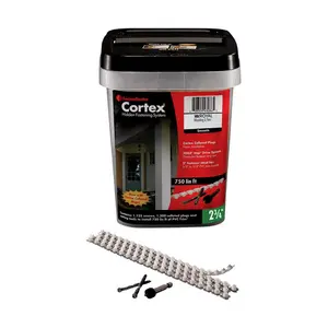 212 MAIN Fastenmaster 5007006 Cortex Self-Tapping Star Drive No. 8 x 2.75 in. Coated Trim Screws, 1125 Per Box, with Plugs