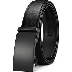 Mens Belt - Mens Ratchet Belt Leather 1 3/8" for Dress Pant - Micro Adjustable Belt Fit Everywhere