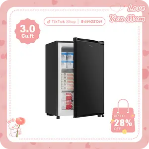 BANGSON 3.0 Cu.ft Small Upright Freezer, Single Door Mini Freestanding Freezer, Adjustable Thermostat, Energy-Efficient & Quiet, Compact Design