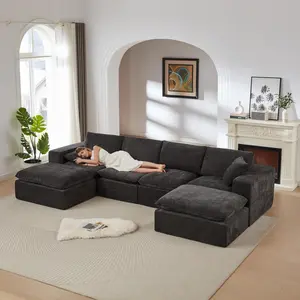 Niccae137“Modern Chenille Cloud Sofa, Freely Combinable Modular Sectional, Ultra Soft High Elastic Cushion, Comfortable Deep Seating Experience, Ideal for Modern Living Room, Home, Apartment, Office & Hotel Furniture, Stylish Contemporary Cozy Lounge Sofa