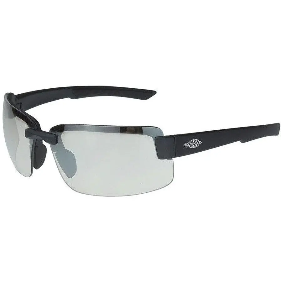 ANSI Z87+ Sport Safety Glasses, Safety Gear with Indoor-Outdoor Lenses, Lightweight Black Frame, Comfortable Rubber Temple Grips, Soft Rubber Nosepiece, Uva/B Shield, Impact Proof, Hiking / Light Outdoor, Outdoor Active Sports Eyewear