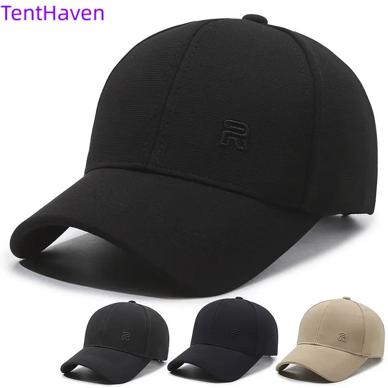 2026 Hats Spring and Autumn New Men's Simple Casual Hats Staircase Cloth Baseball Hats Outdoor Travel Duck Tongue Hats Sunshade Hats