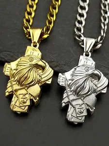 American Bald Eagle Pendant Necklace for Women Men Stainless Steel Gold Silver Color Animal Hip Hop Punk Gift