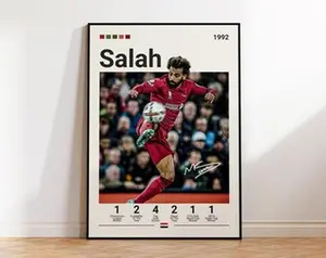 Mohamed Salah Poster, Liverpool Print, Salah Fan Gift, Soccer Gifts, Football Player Poster, Soccer Wall Art, Sports Bedroom Print