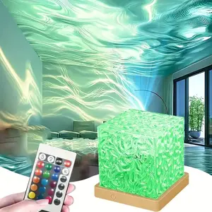 16 colors LED Projection Lights, Northern Lights Ocean Wave Projector Lamp, Starry Sky Projector, LED Projector Night Light with Touch Control, Gradual Rotation, Remote Control, for Office, Bedroom, Restaurant, Christmas party decoration