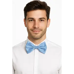 Light Blue Bow Tie Costume Accessory