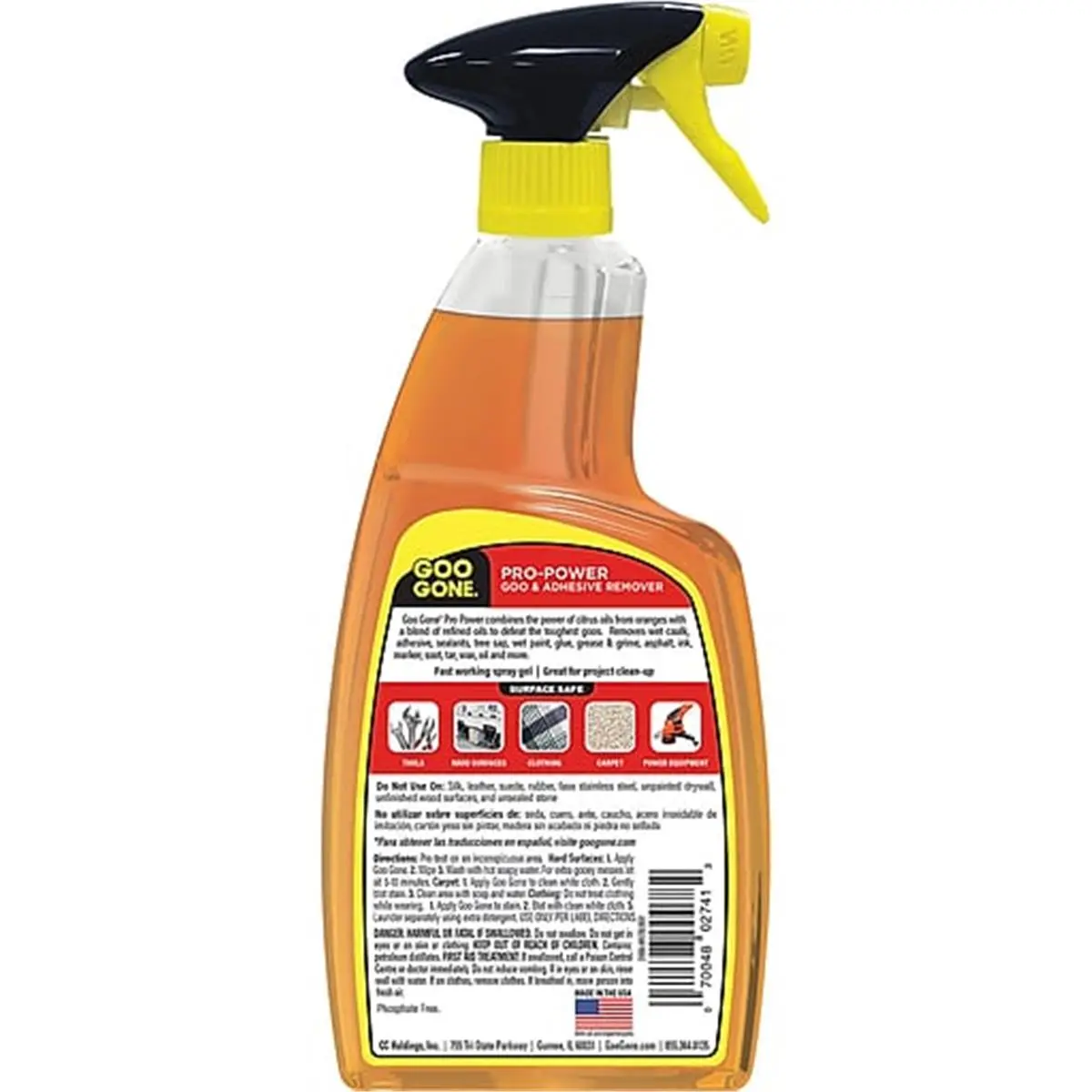 Weiman Pro-Power Goo & Adhesive Remover Spray (2180A) - Fruity Scent, Fast-Working, 6 lbs, Hard Surface Safe Kitchen Cleaning Product, Multi-Use Spray for Household Appliances, Irons