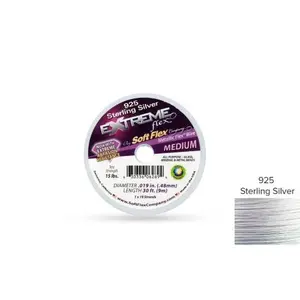 Soft Flex .019 Inch 19 Strand Extreme Flex Wire Silver-Plate - 30ft